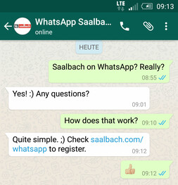 WhatsApp Service Saalbach