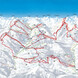 Skikarte zeigt Verbindung zwischen den vielen Skipisten