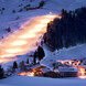 Flutlichtpiste bei Nacht in Saalbach