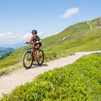 Nico is feeling great riding the Hacklberg Trail | © Heiko Mandl